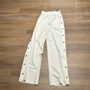 White Snap Track pants